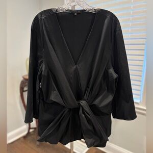 Lafayette 148 New York Black Blouse Size XXL